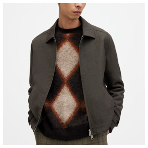 AllSaints Howl Wool Blend Textured Jacket